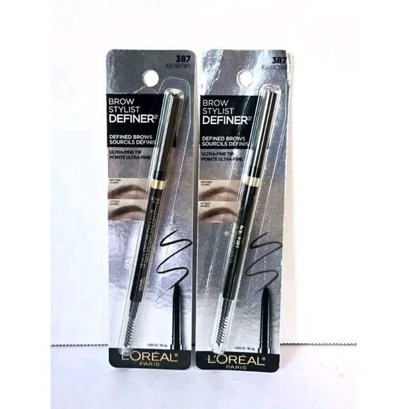 L'Oreal Paris Brow Stylist Definer Ash Brown #387 NEW LOT OF 2 - Picture 1 of 3